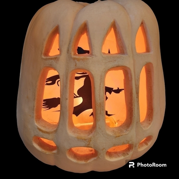 Y2K Light Up Jack-o-lantern Witch Foam Blow Mold Pumpkin - Picture 1 of 7